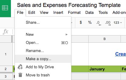 Here's how to download your forecasting template for seasonal businesses