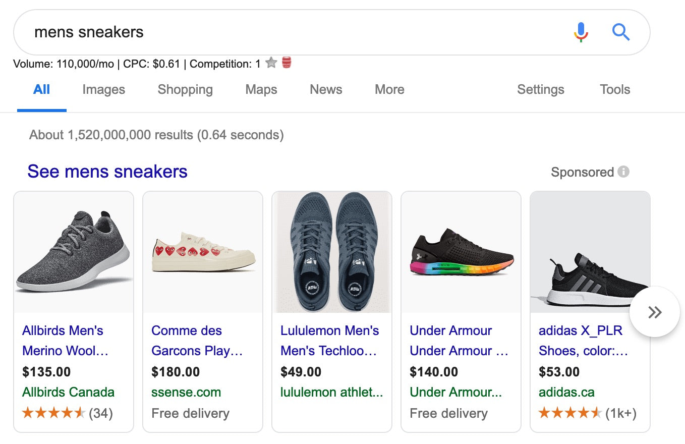 google shopping ads