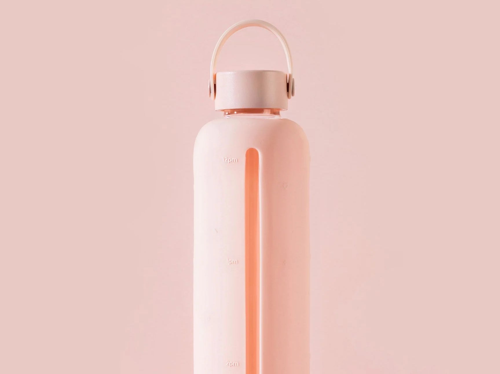 A pink Healthish water bottle
