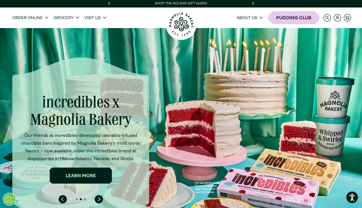 Homepage for magnolia bakery