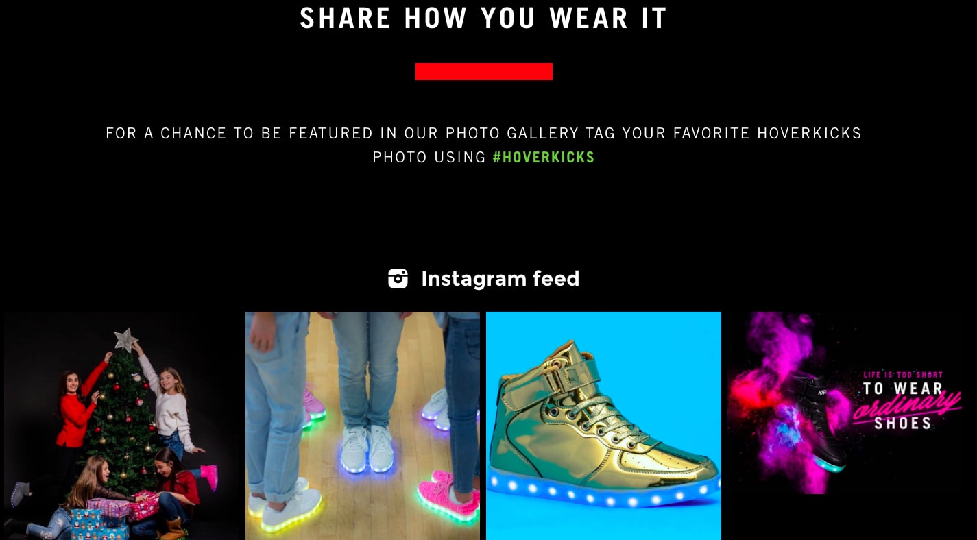 hashtag brand hoverkicks User generated content marketing