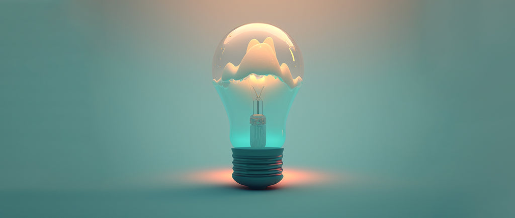 a close up image of a lightbulb: how to come up with a brand name