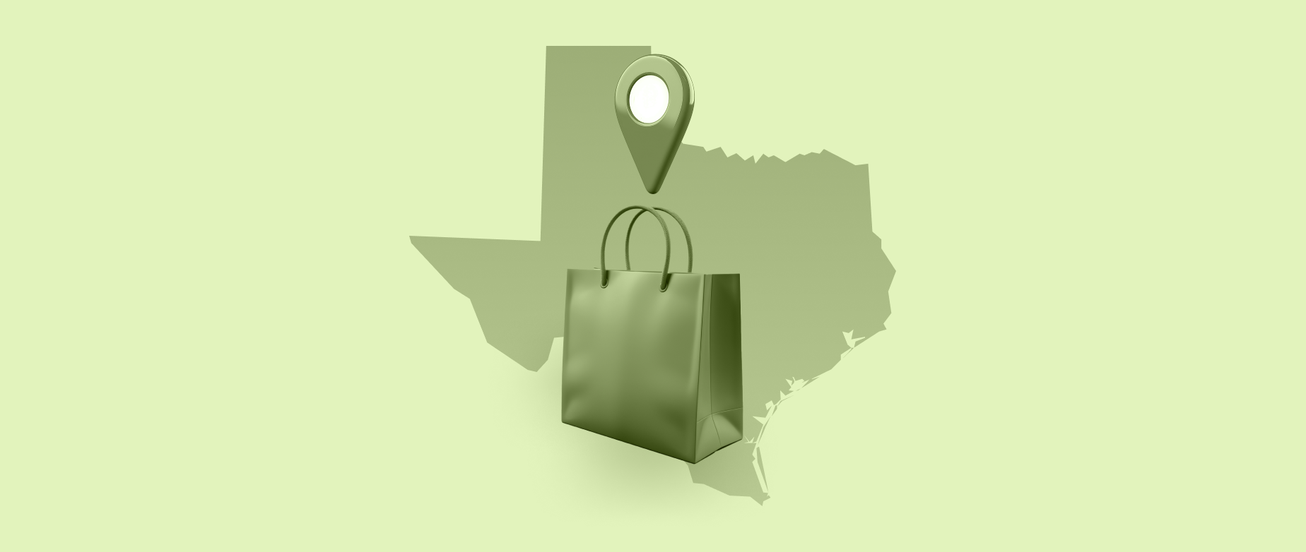 an image of Texas state on green background representing starting an llc in texas
