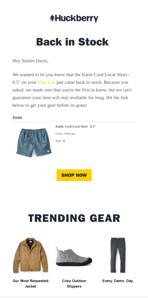 huckberry email 2