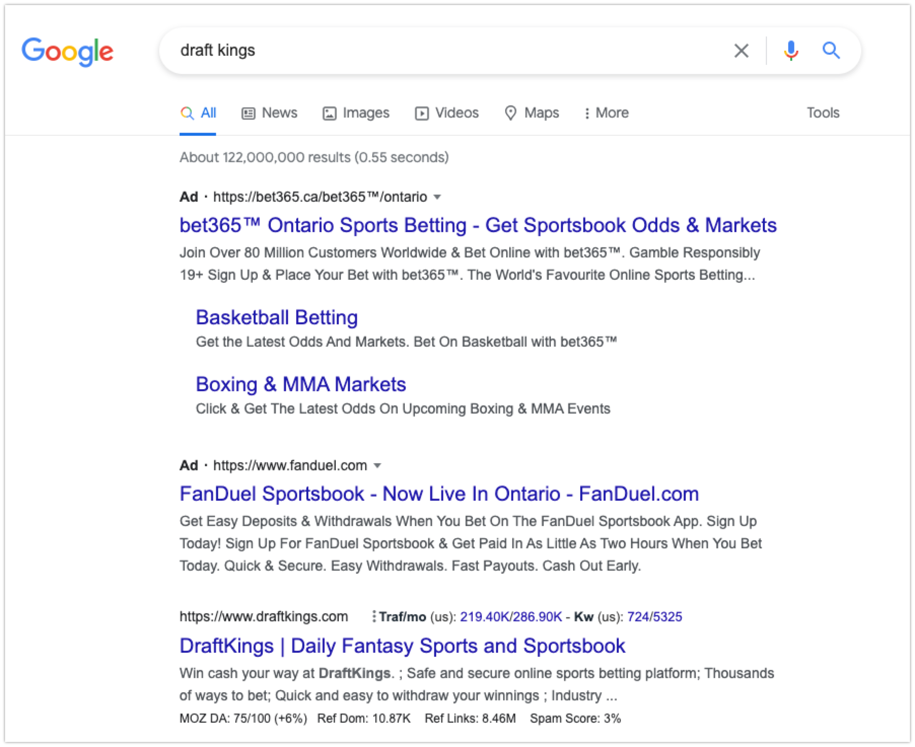 google-ads-types-competitor-search-example