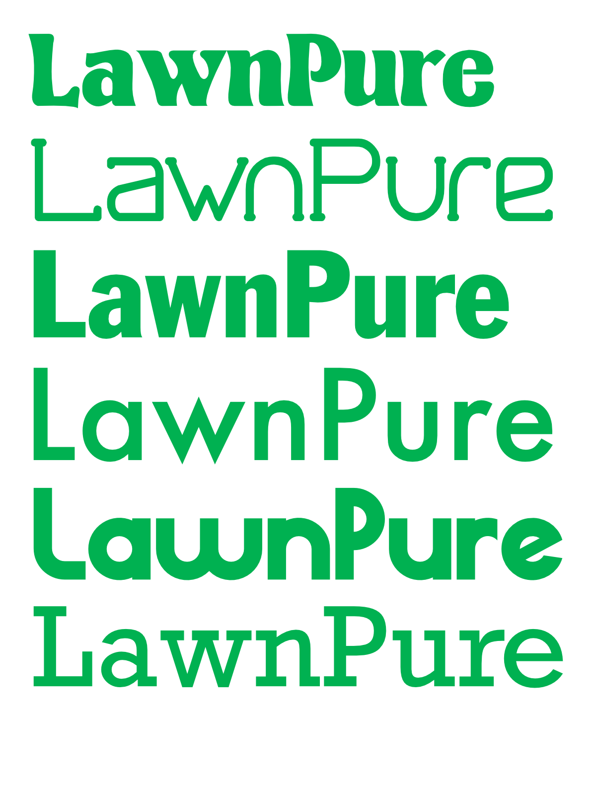 lawnpure-typeface-tests