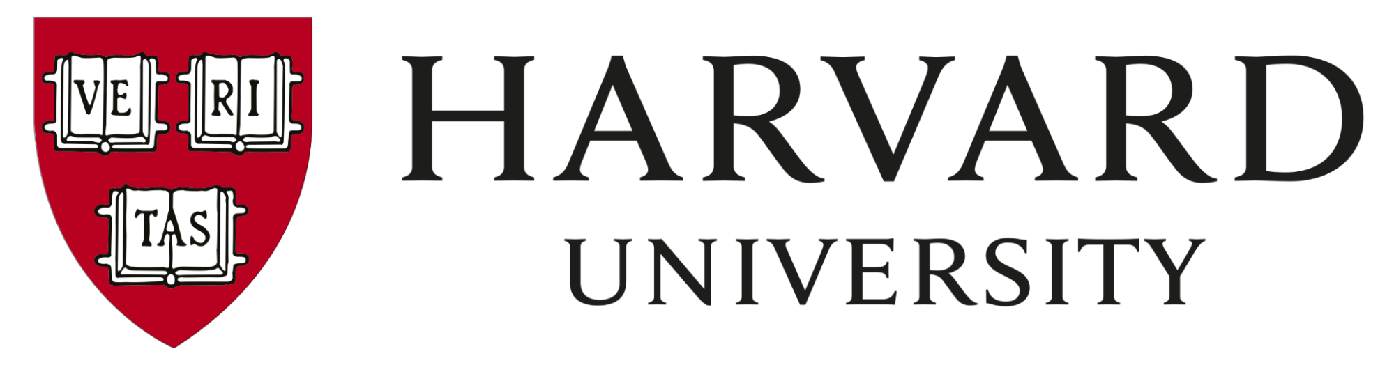 The Harvard University logo featuring a red crest shape alongside the business’s name