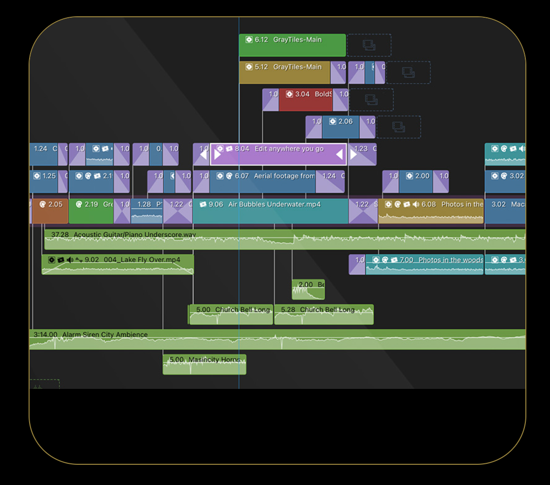 screenshot of LumaFusion video editing app