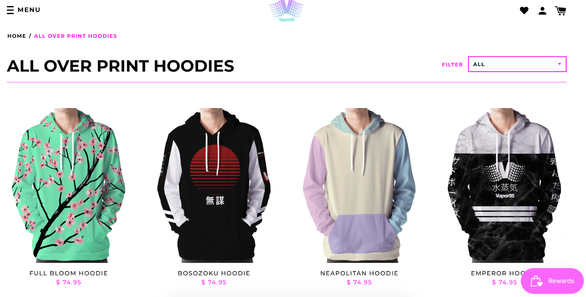 All-over print hoodies