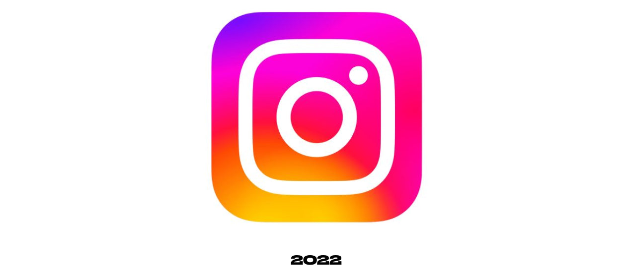 Instagram logo from 2022. The logo is nearly identical to the 2016 iteration, only more saturated, with the gradient adjusted to include less purple.