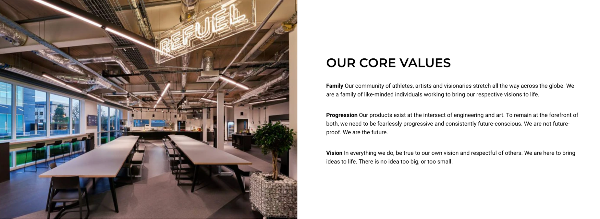 gymshark-website-screenshot-showing-core-brand-values