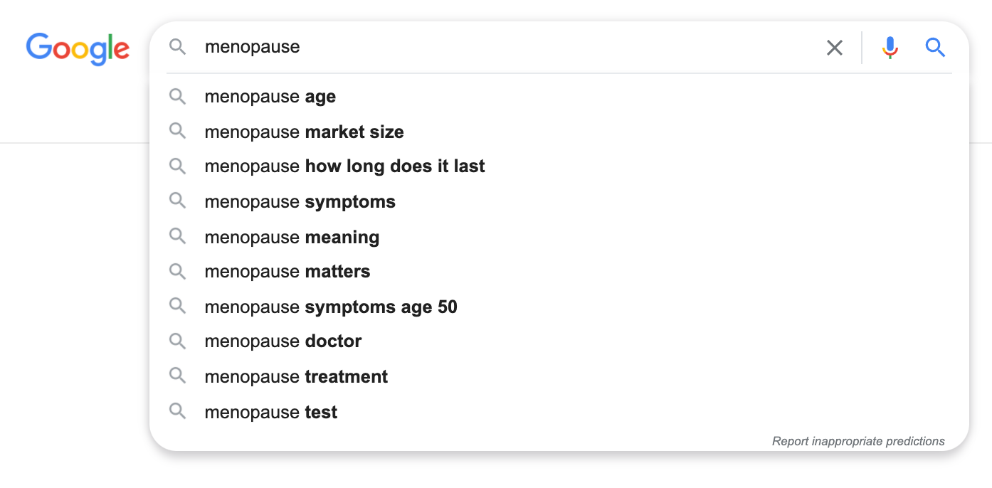 google-search-suggestions-for-menopause