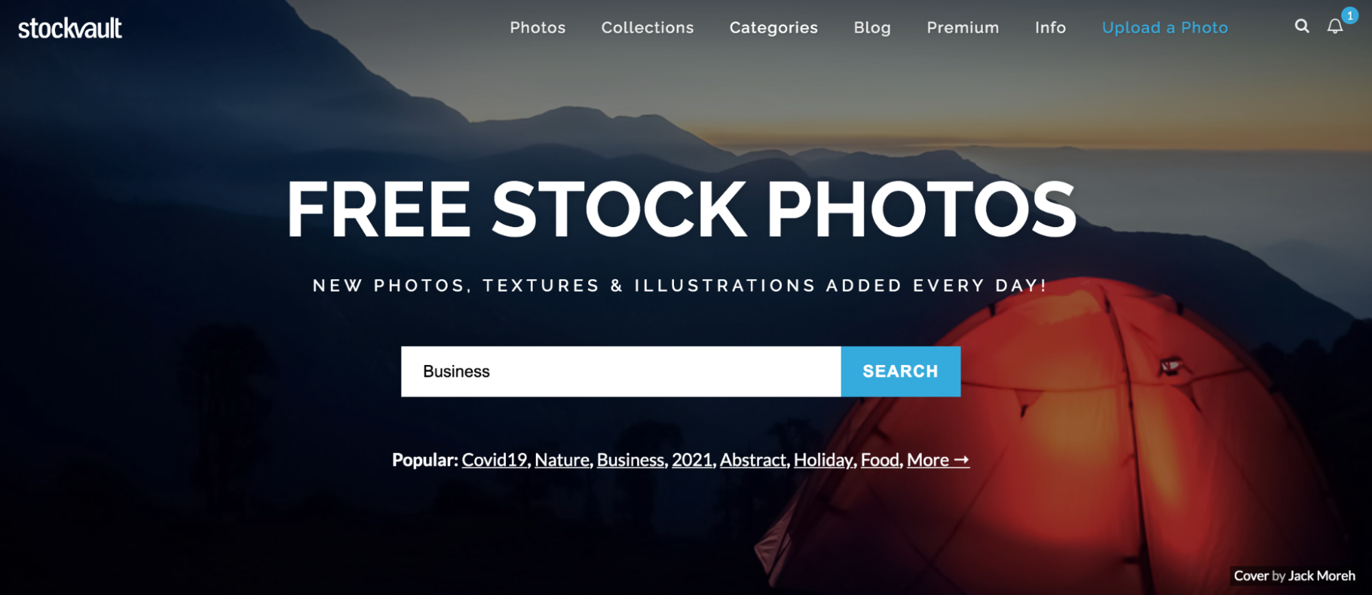 stockvault free stock photo site homepage