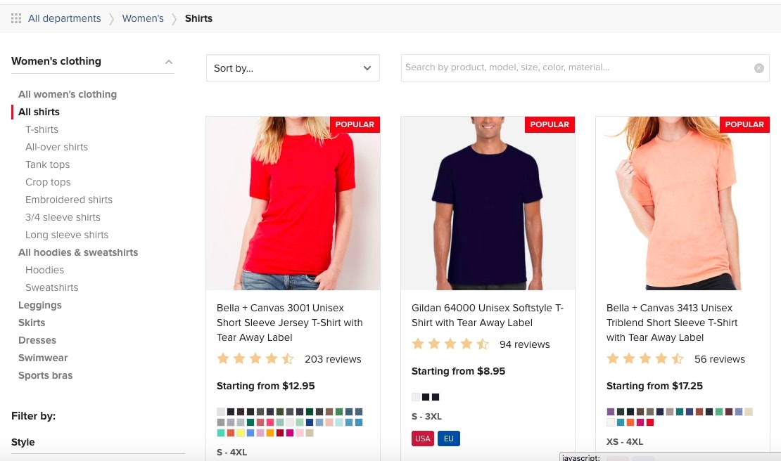 t shirt business on shopify