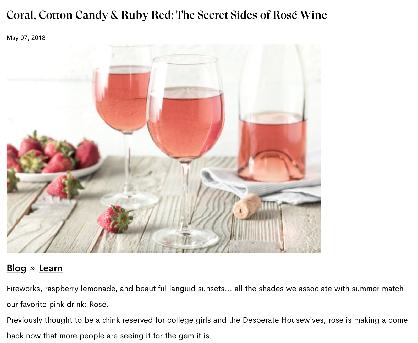 blog example for wine