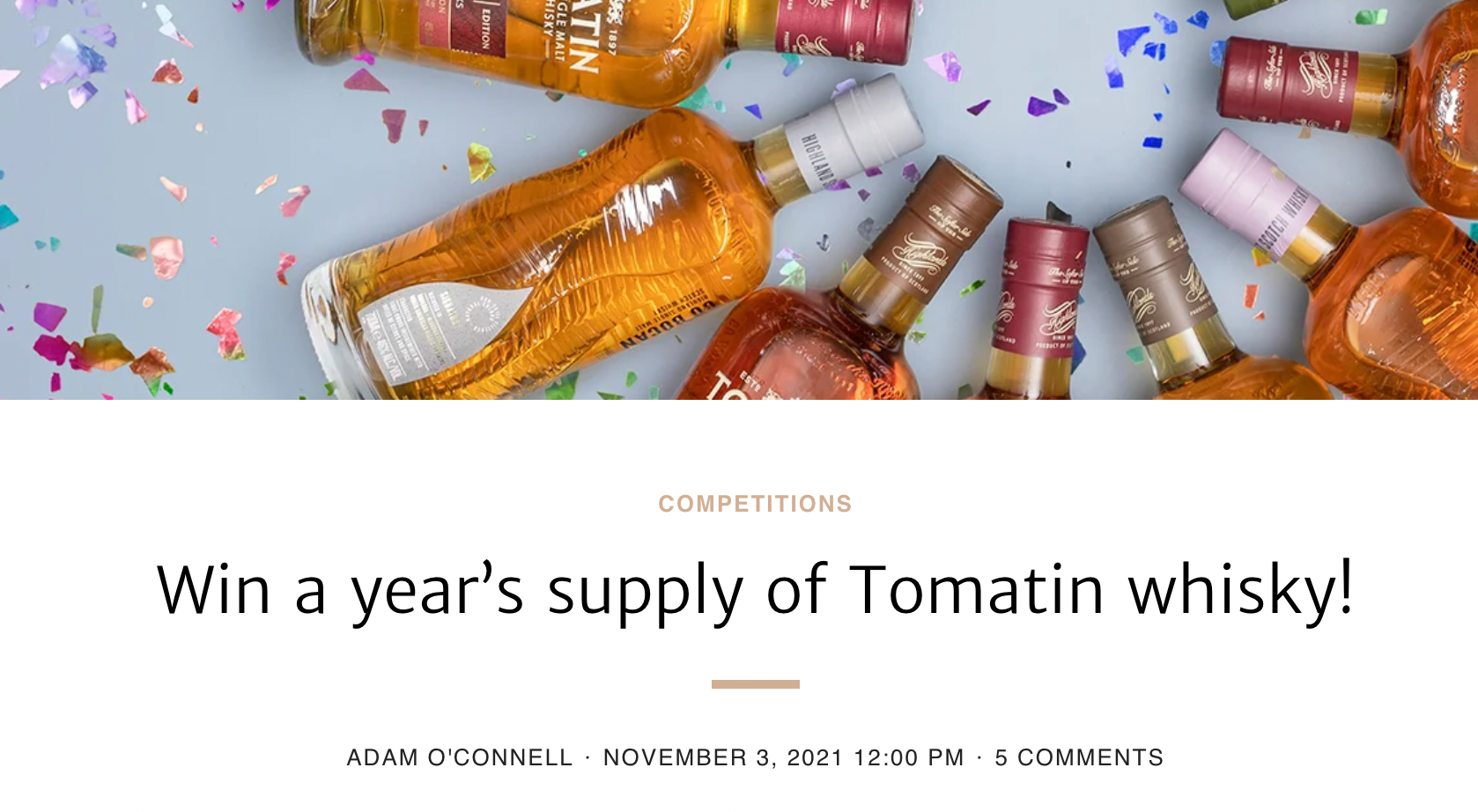 Master of Malt wrote a blog post to promote its annual giveaway.