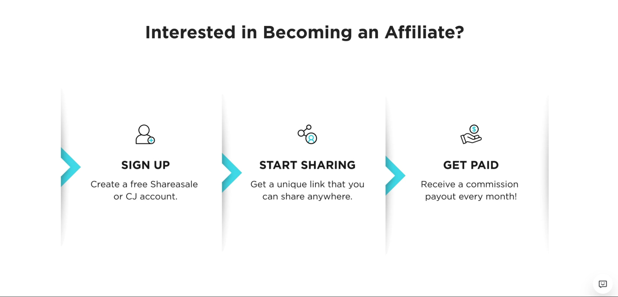 A screenshot of the EcoFlow "Interested in Becoming an Affiliate?" page