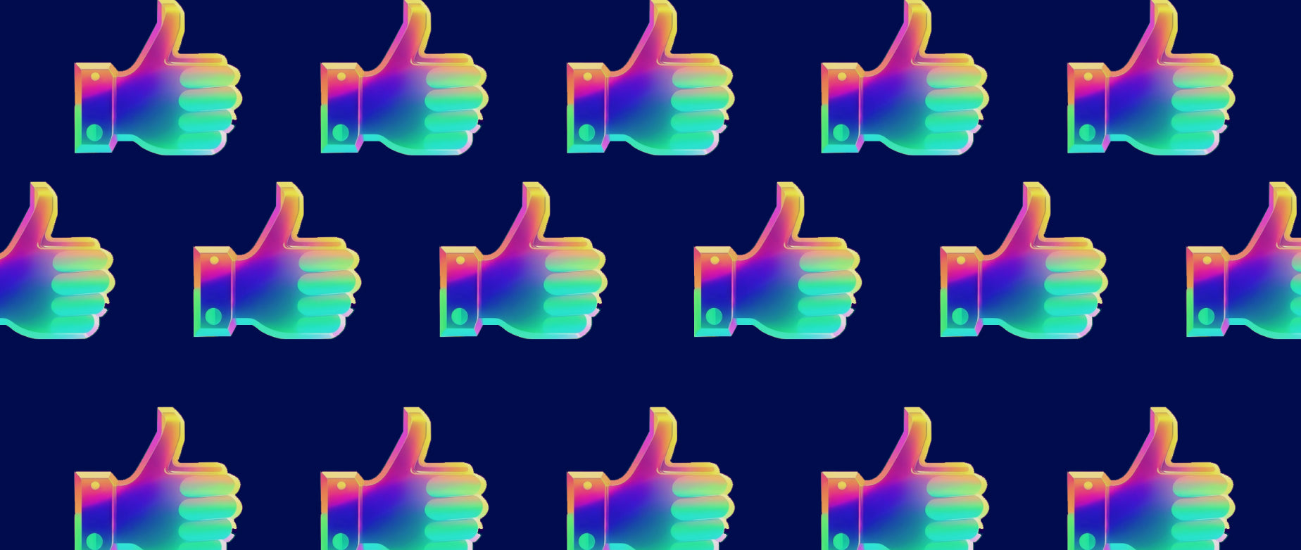 repeating images of hands in a thumbs up position: influencer media kit