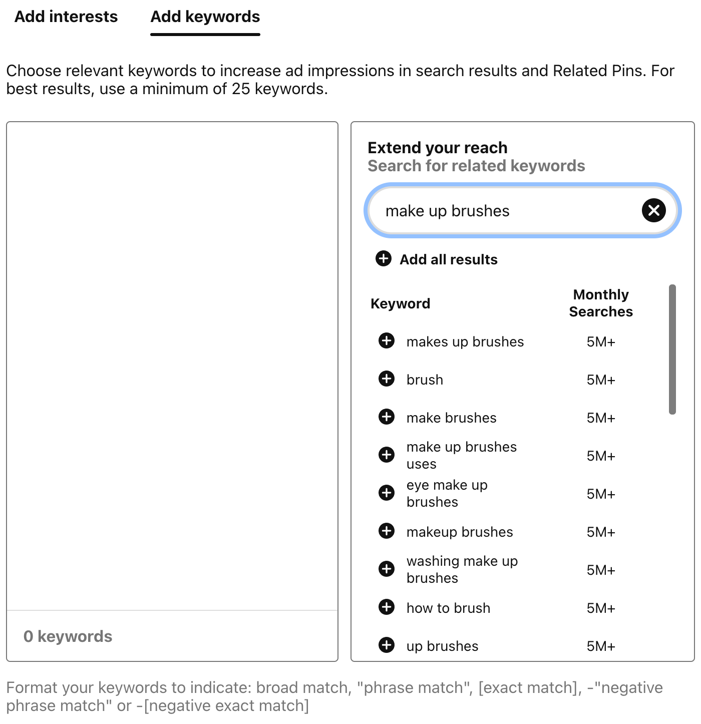 keyword research for pinterest ad