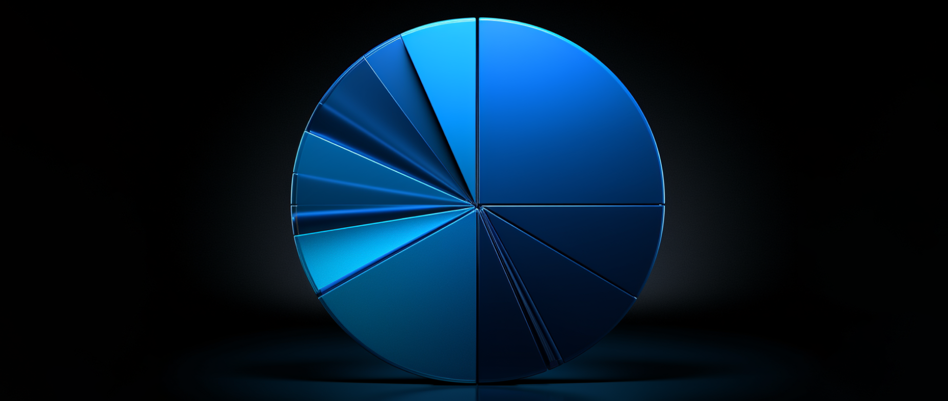 a blue pie chart: linkedin marketing strategy