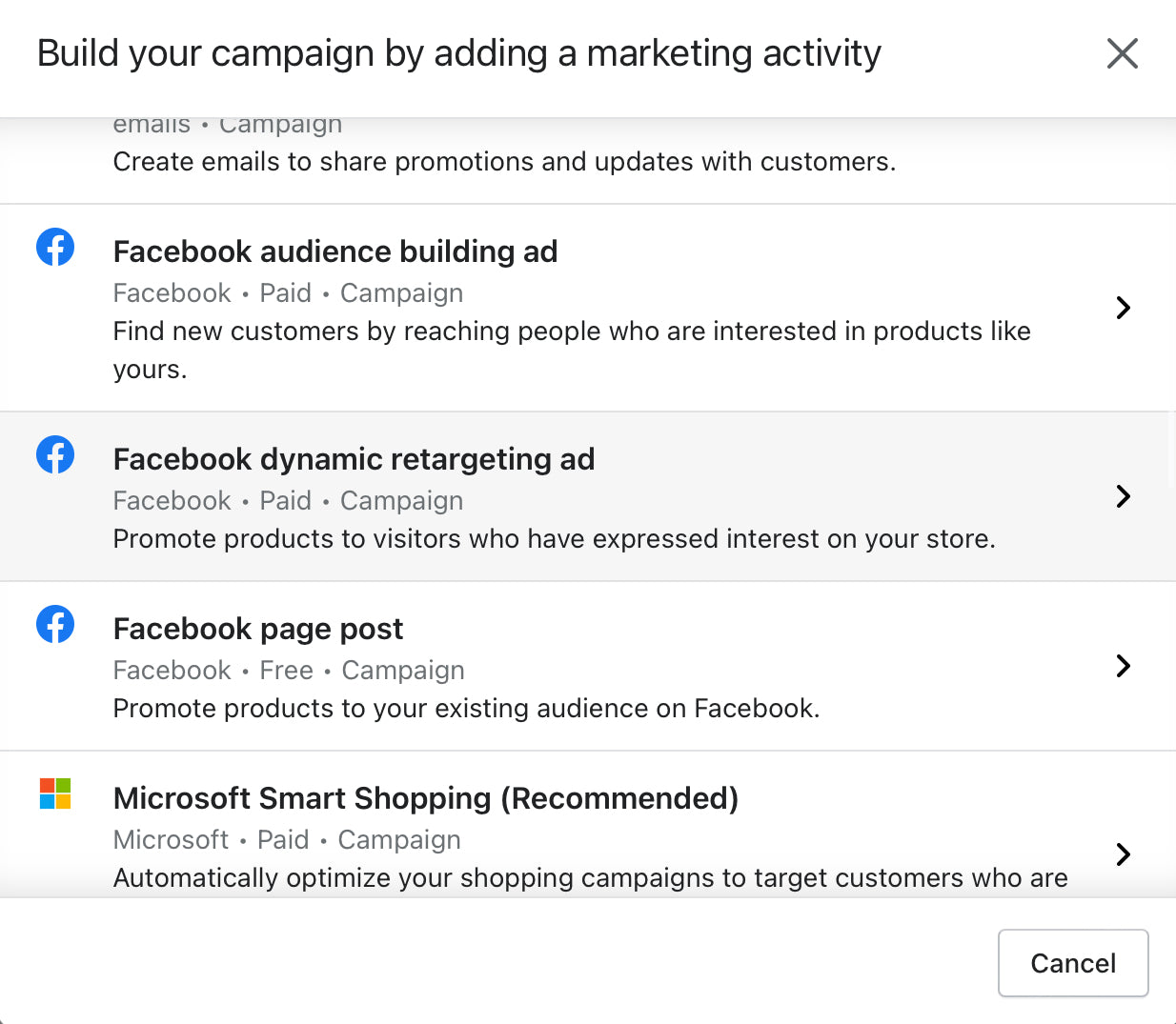 steps to build your Facebook retargeting campaign in Shopify