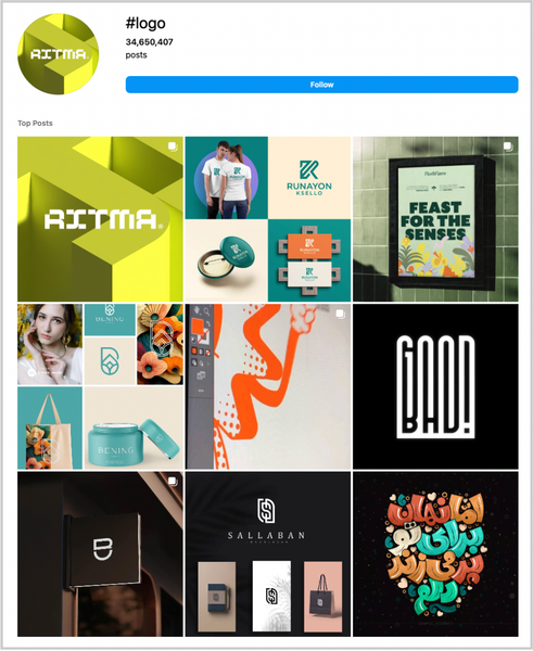 The #logo hashtag on Instagram has fresh design inspiration every day.