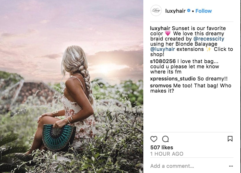 luxy hair ugc User generated content marketing