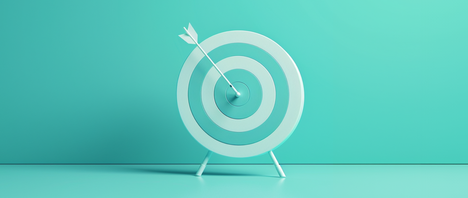 a bullseye on green background representing businesses marketing strategies