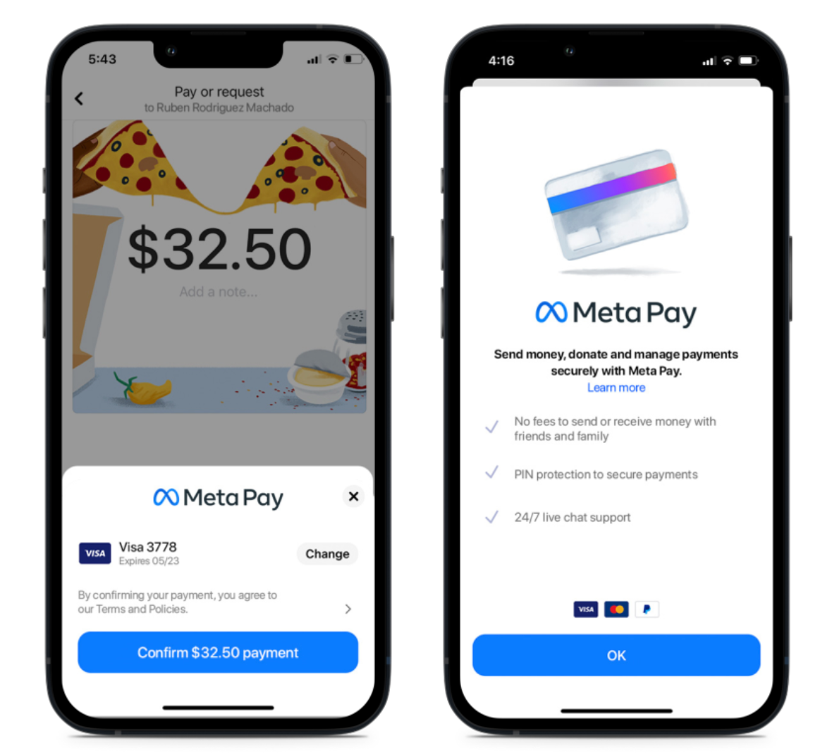 Example of Meta Pay in use