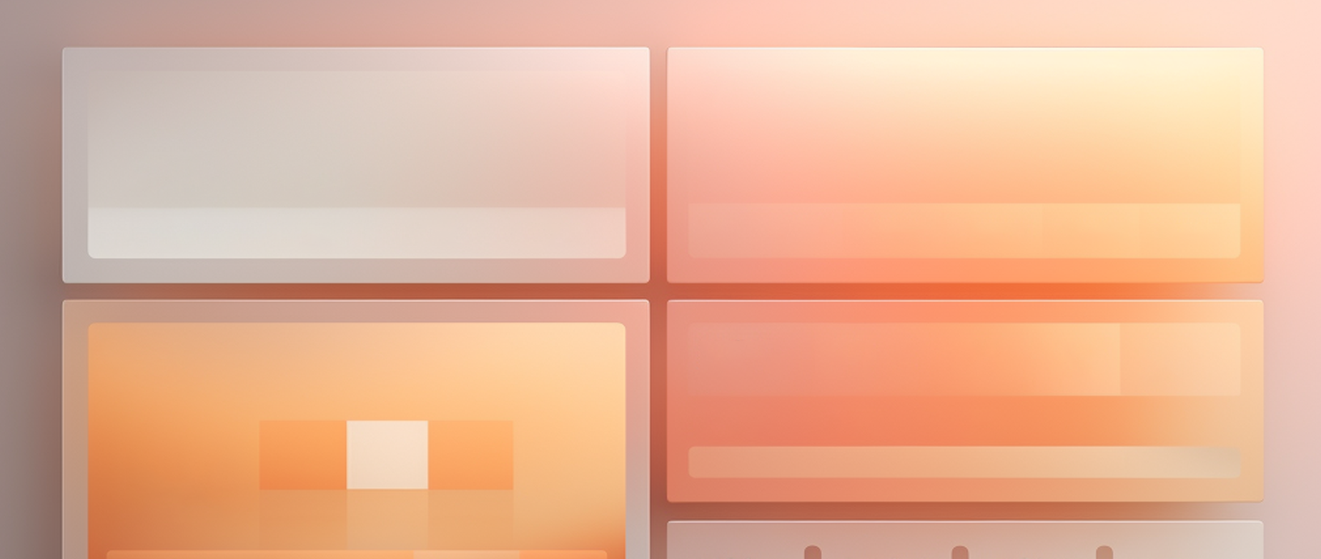 Peach, pink, and orange square designs.