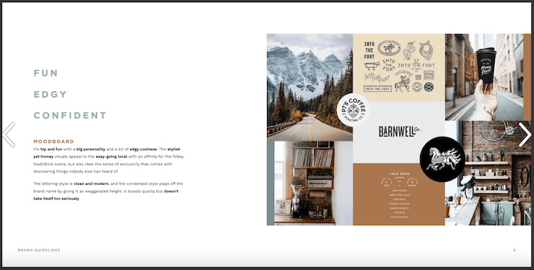 High Horse Coffee brand guidelines mood board