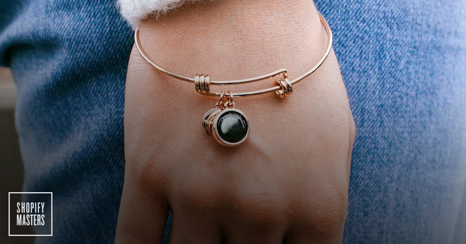 moonglow jewelry on a woman's wrist