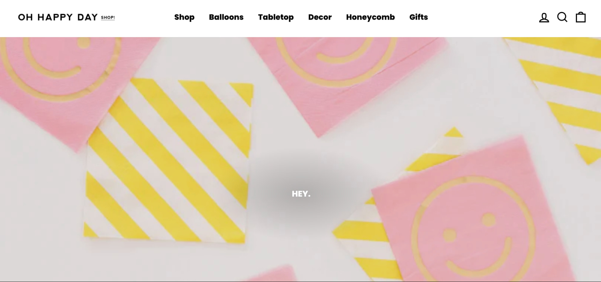 Screenshot of Oh Happy Day Shop! homepage