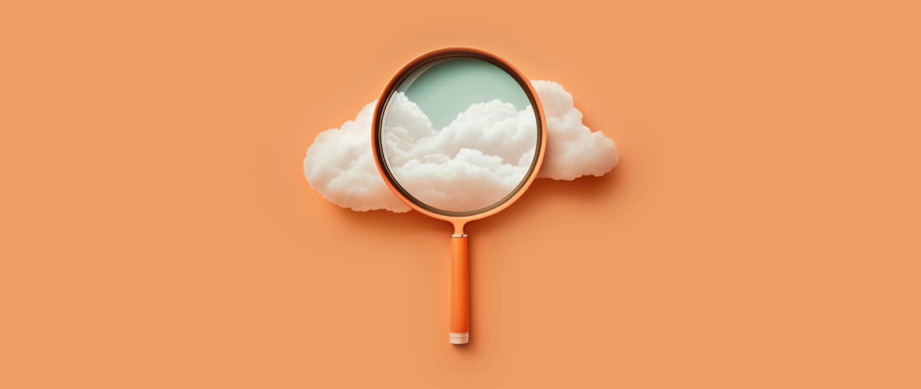 magnifying glass on cloud: on page seo
