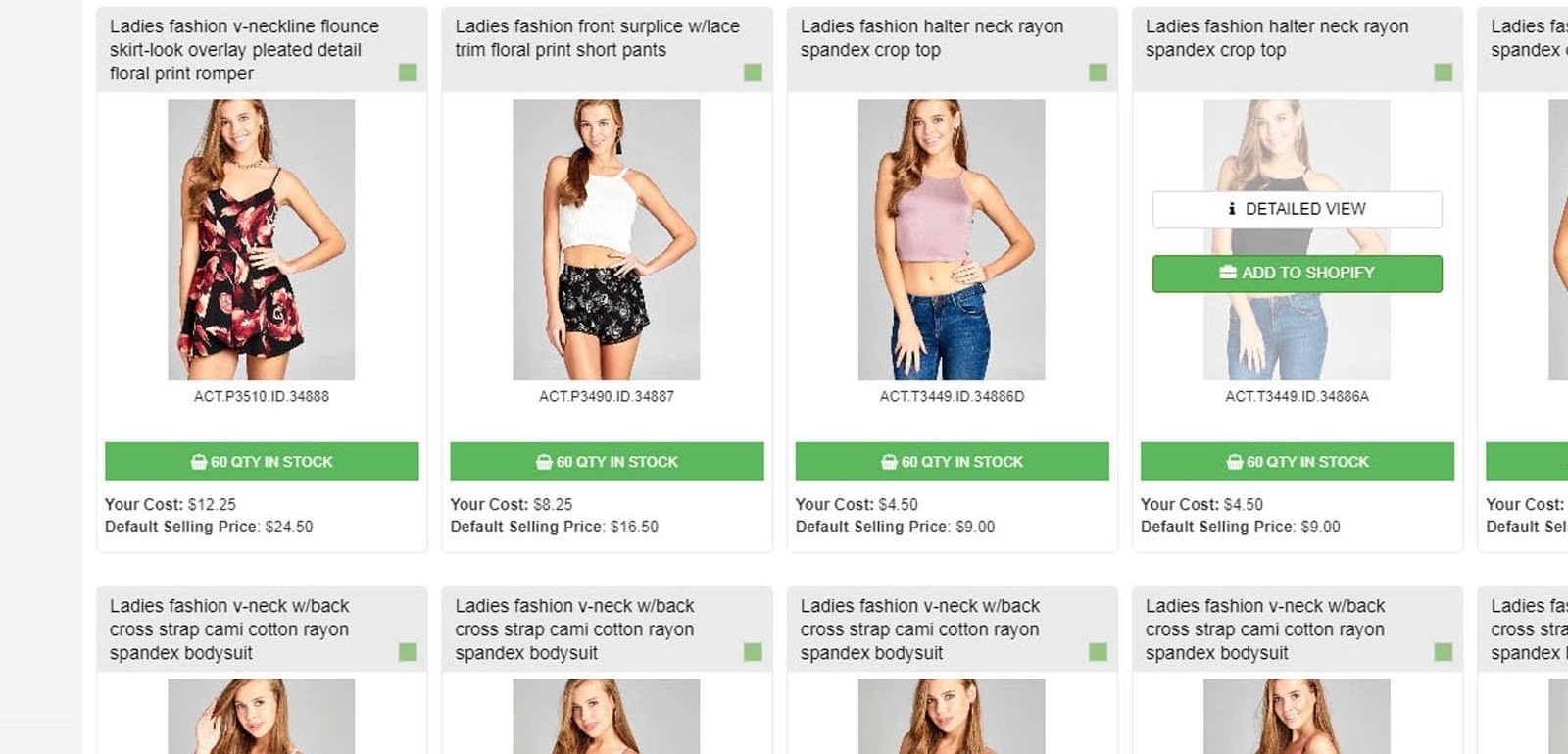 fashion product sourcing app on shopify