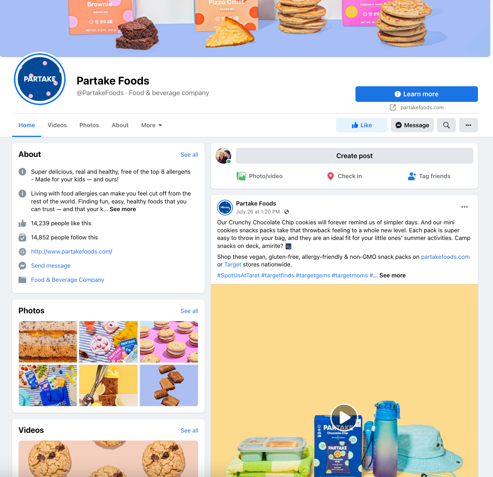 partake foods facebook page 