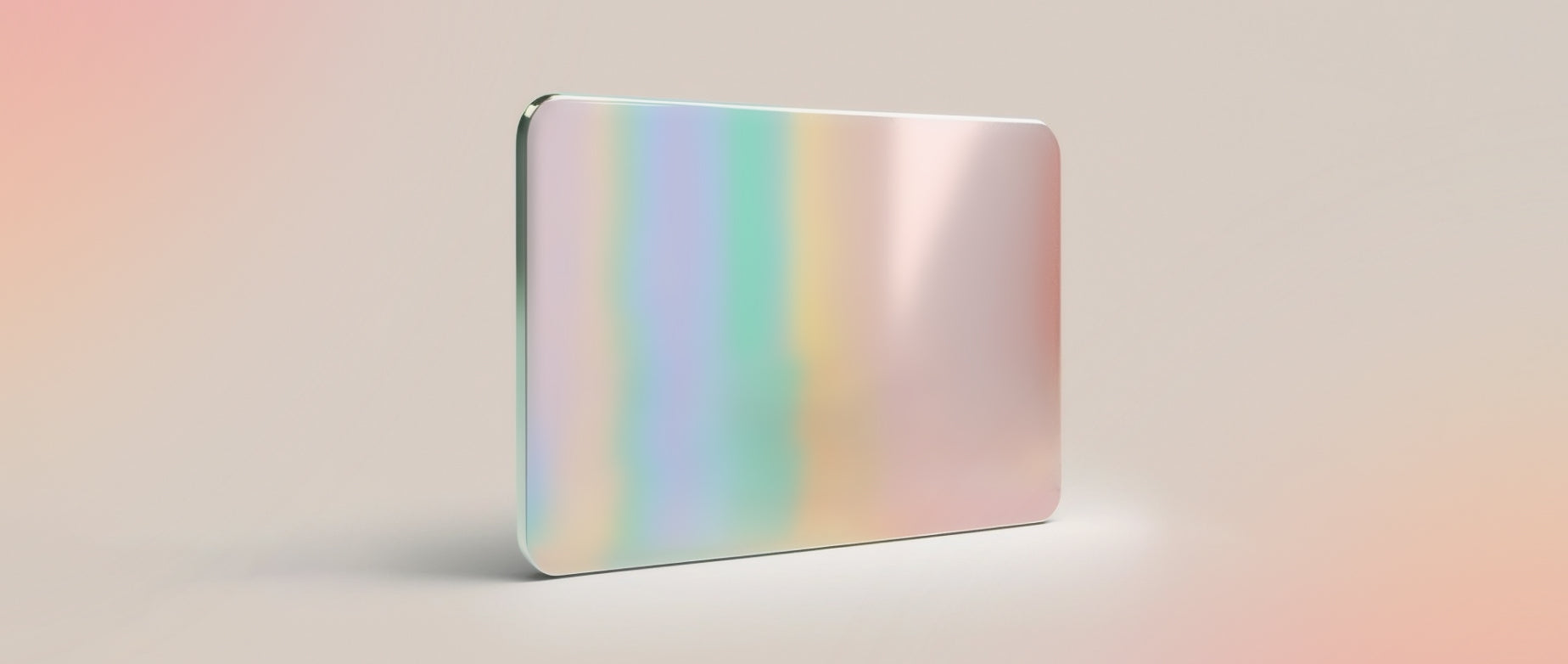 Holographic looking shape the size of a credit card