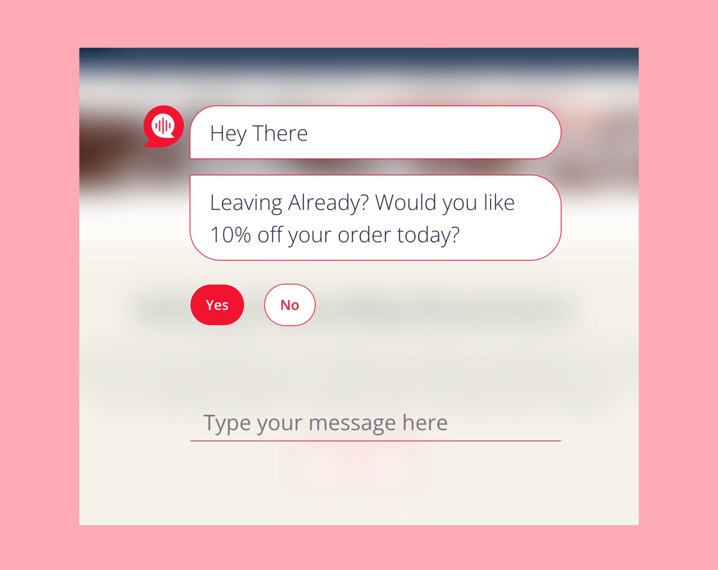 Screen grab of chatbot from Happy to Meat You website