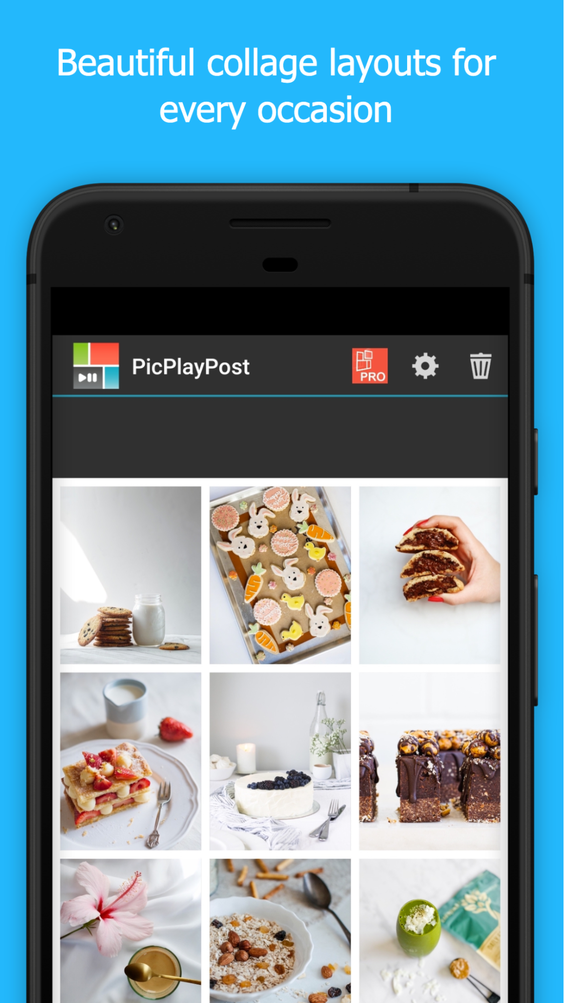 screenshot of PicPlayPost video editing app