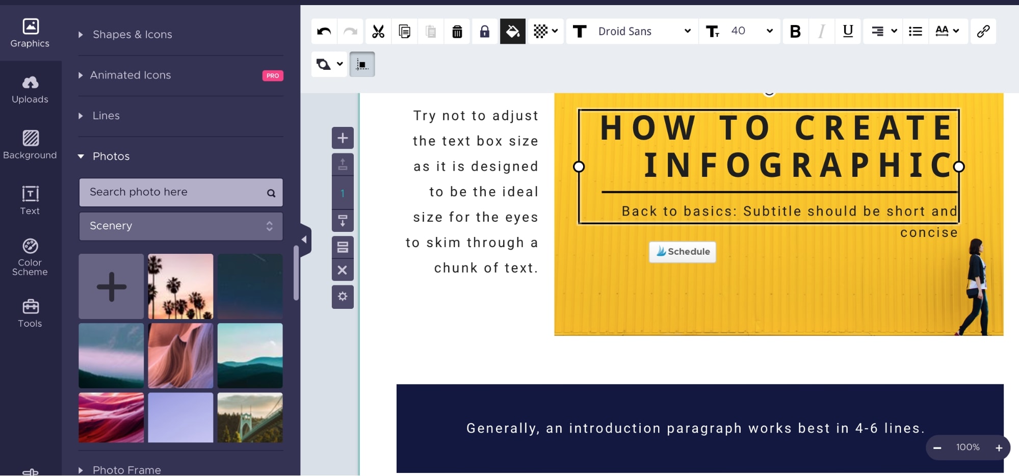 making infographics for pinterest with piktochart