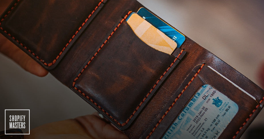 Wallet by Popov Leather being displayed. 