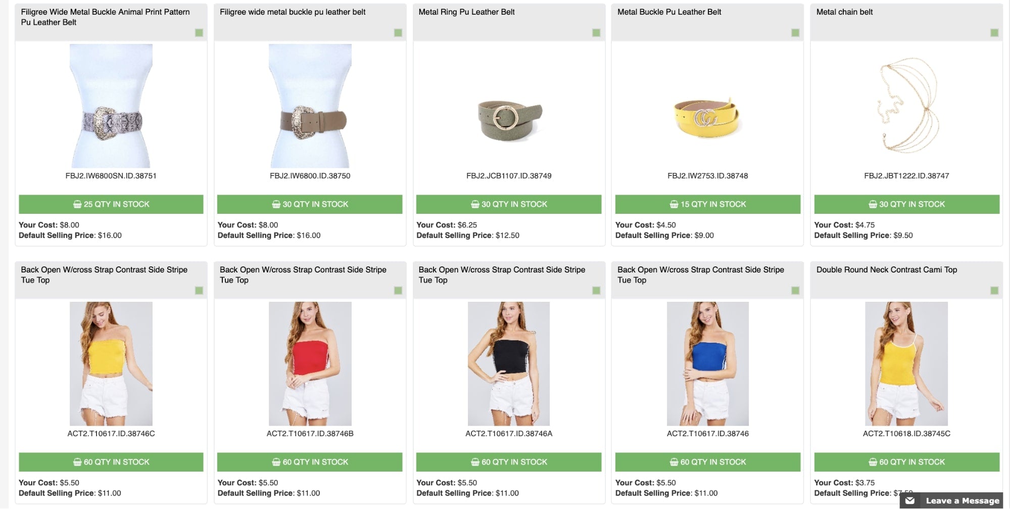 my online fashion store shopify-app voor het inkopen van modeartikelen