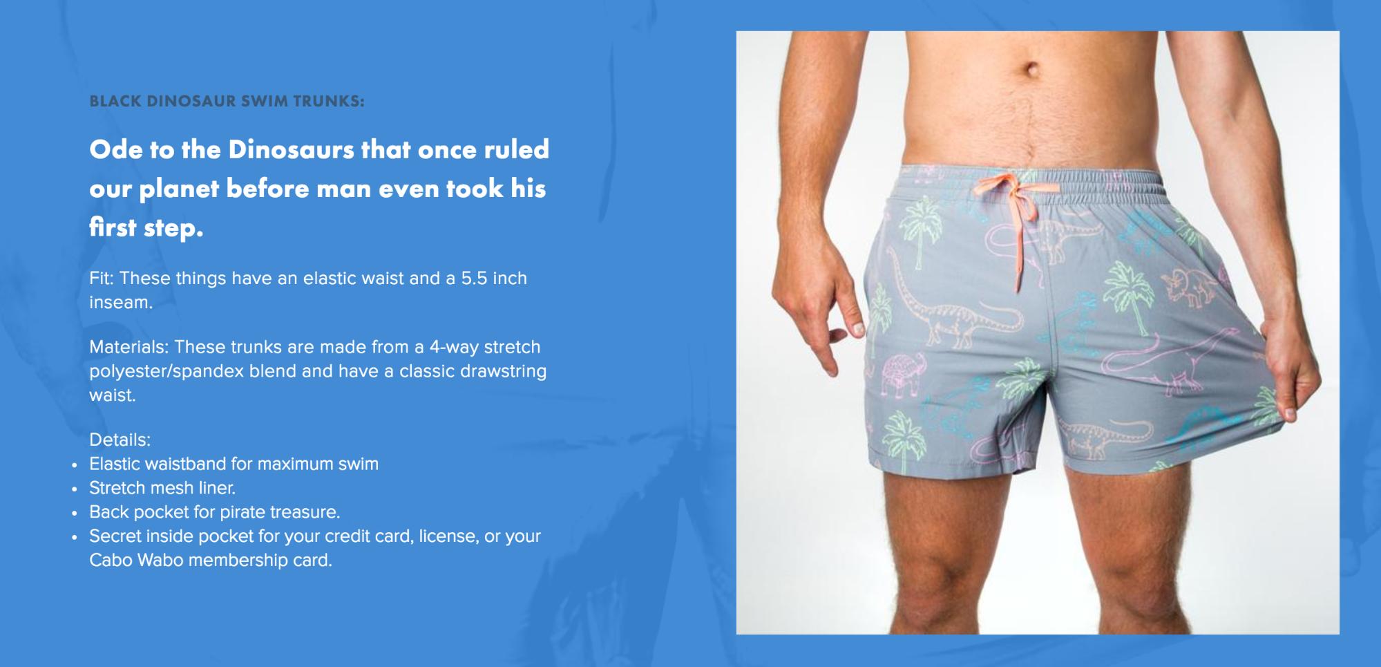 Example of a clothing product page with detailed descriptions.