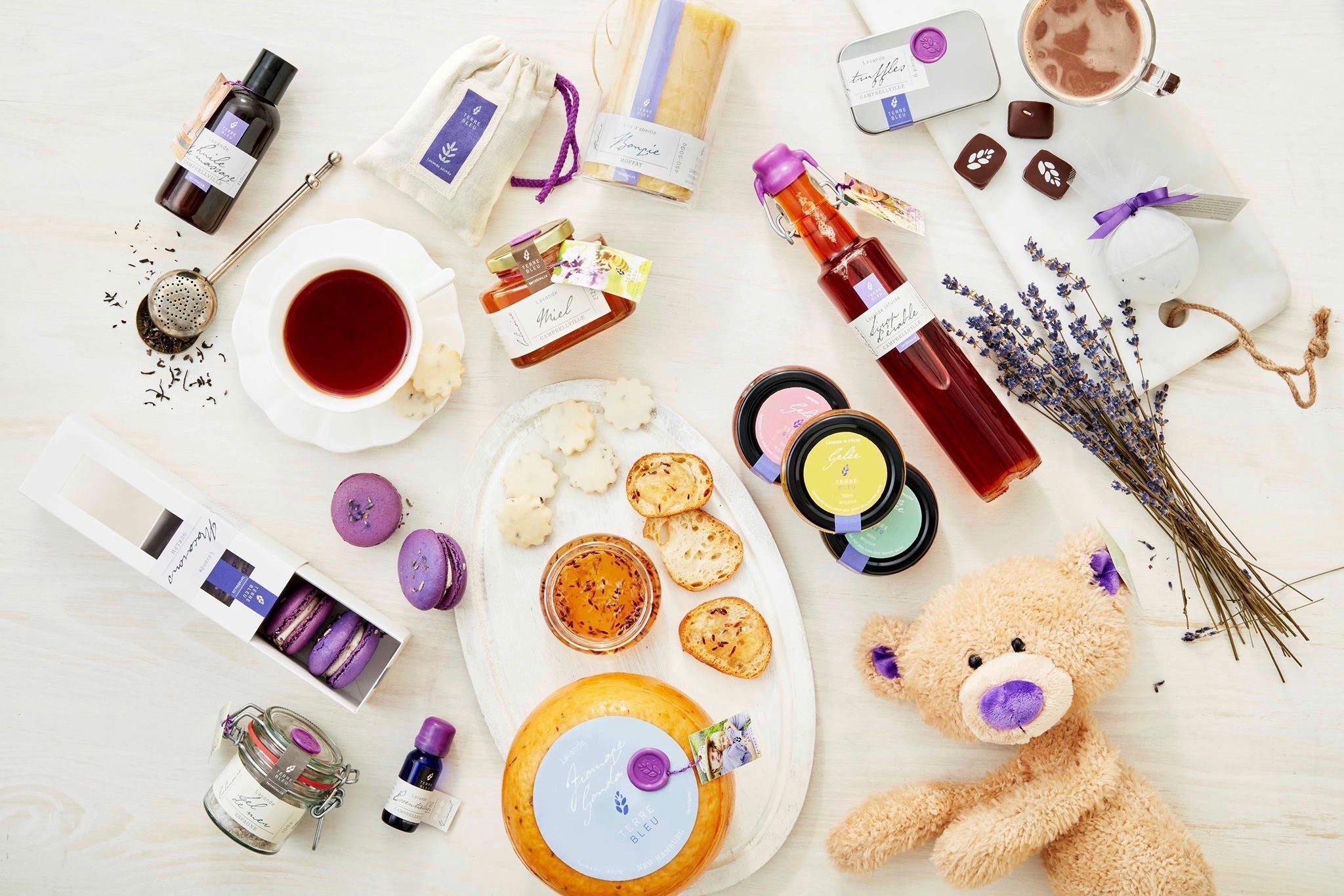 A variety of lavender products from Terre Bleu.