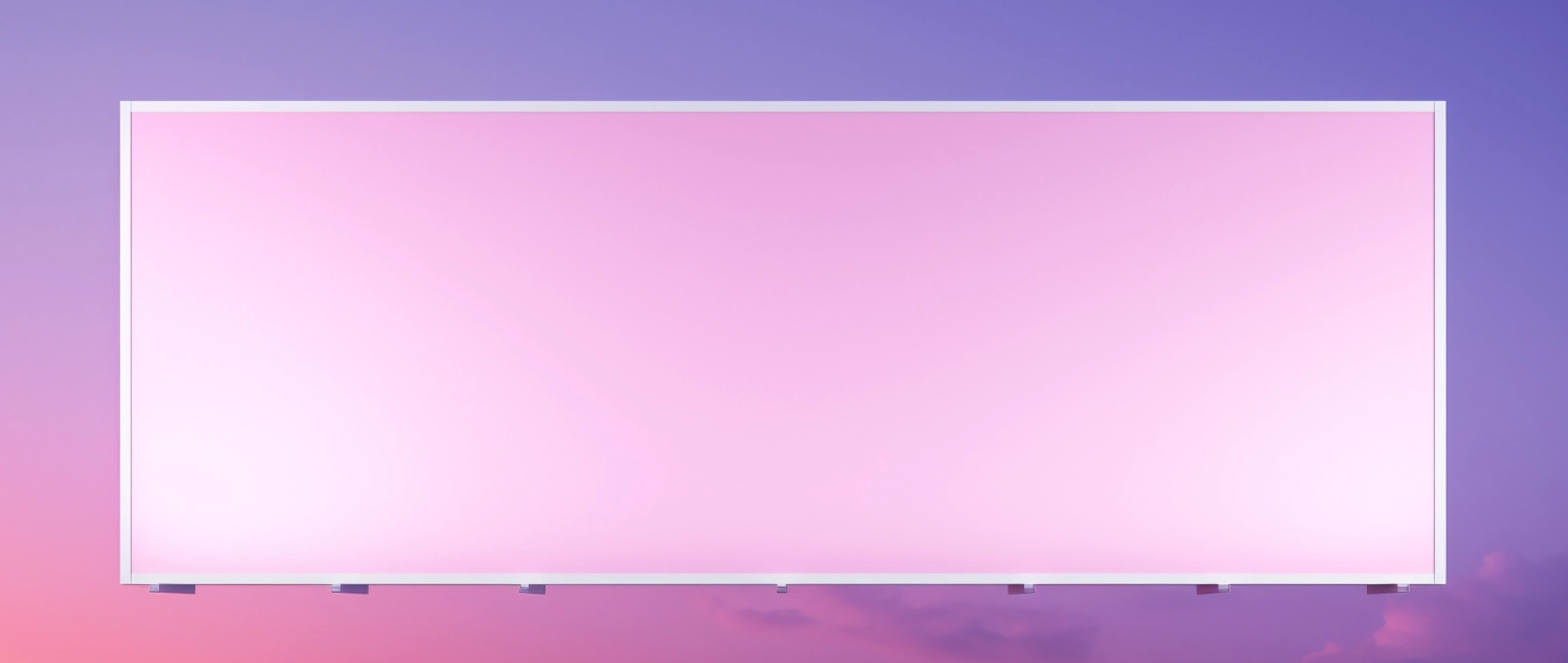 A blank board on a pink purple background.