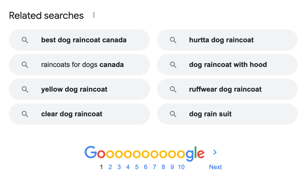 google related searches