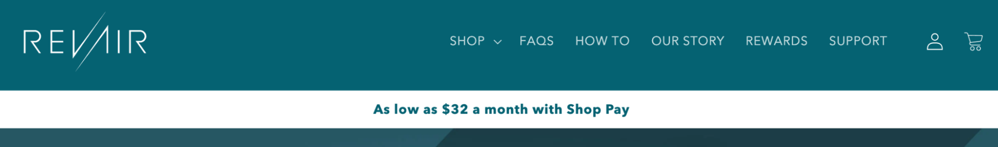 banner from Shopify merchant showing BNPL payments using Shop Pay