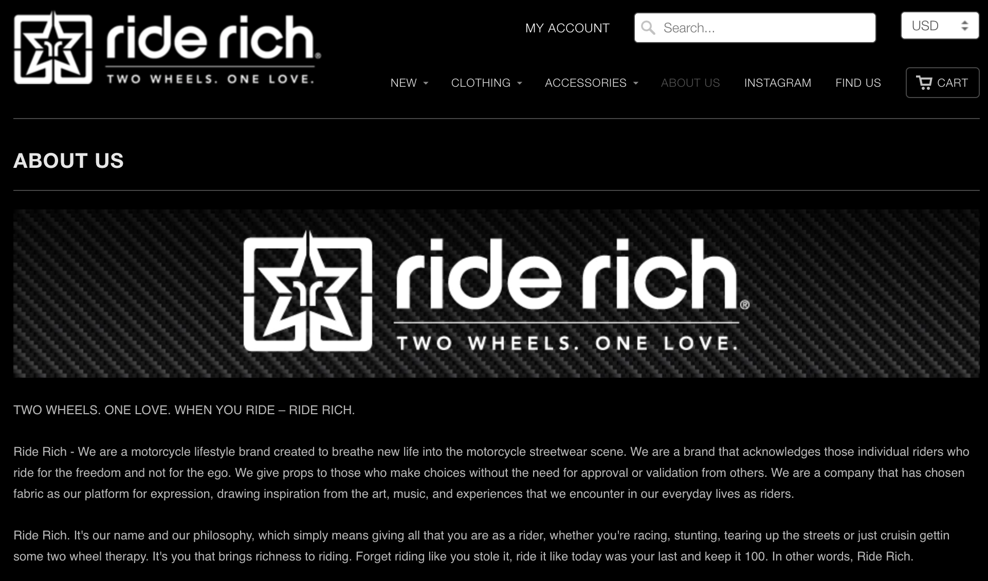 Ride Rich about page