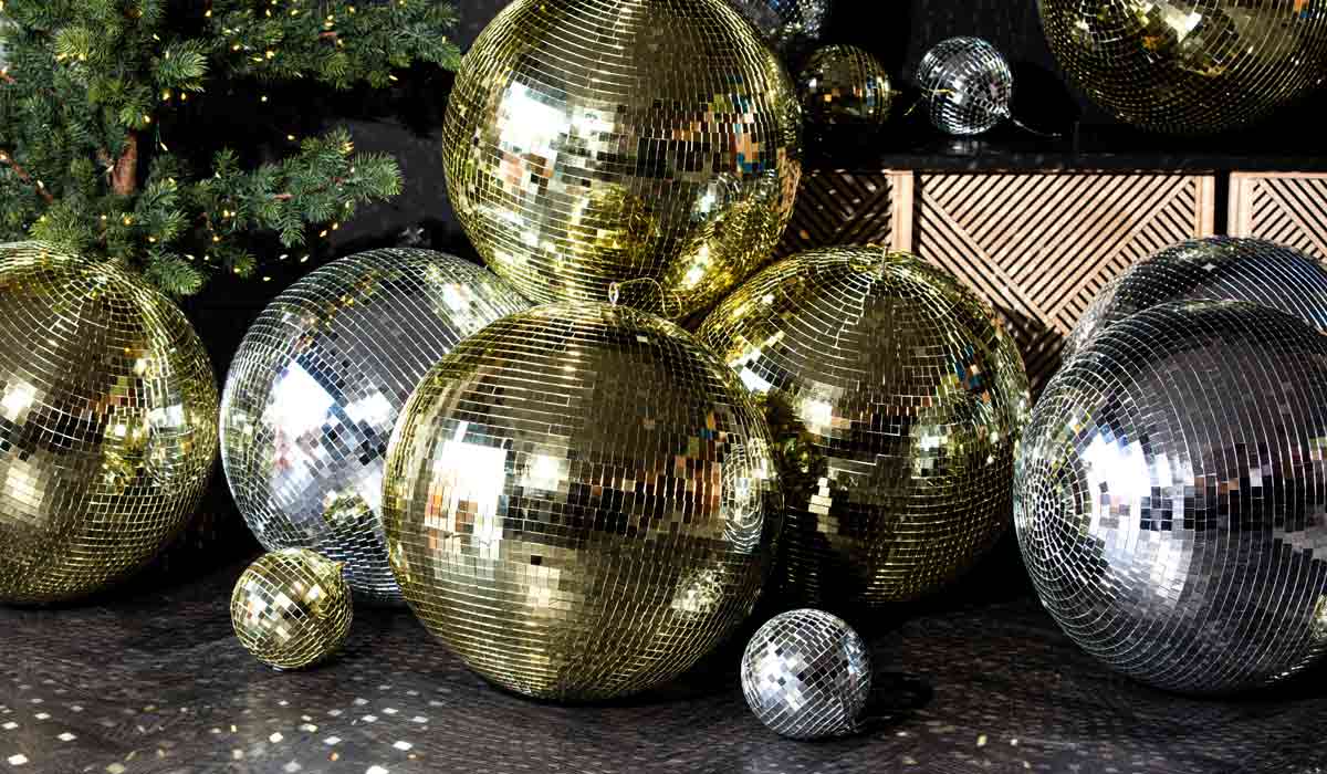 A pile of disco balls