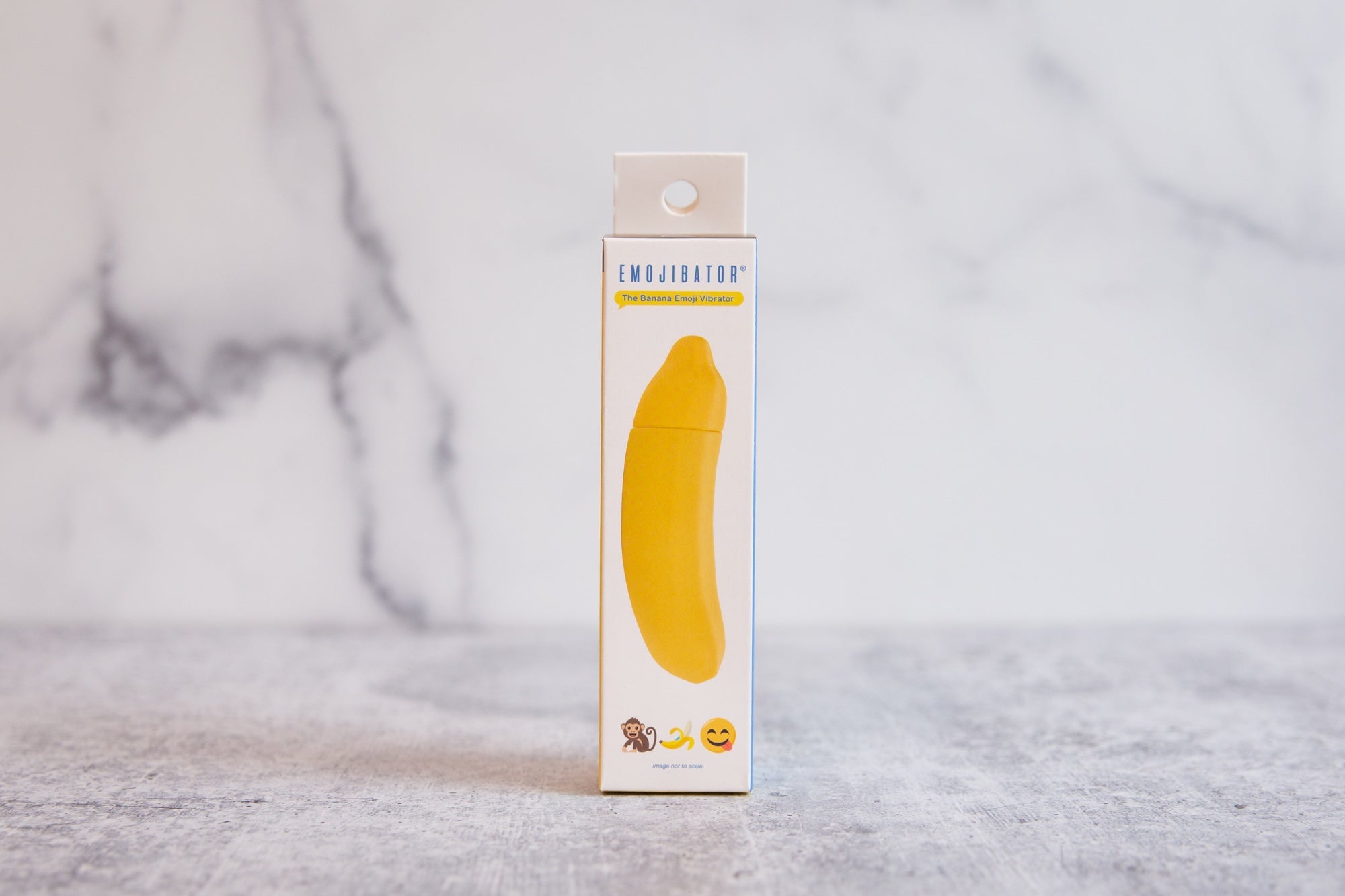 Ein Vibrator in Form einer Banane der Firma Emojibator, die Sexspiel verkaufen.